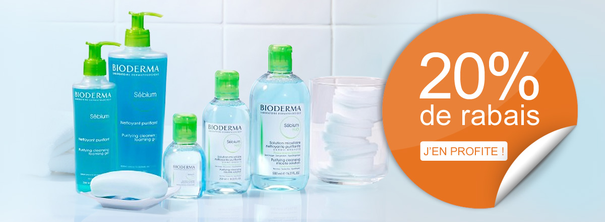  -20% sur la gamme Bioderma