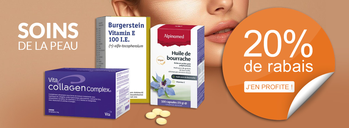 -20% sur une sélection de produits destinés aux soins de la peau